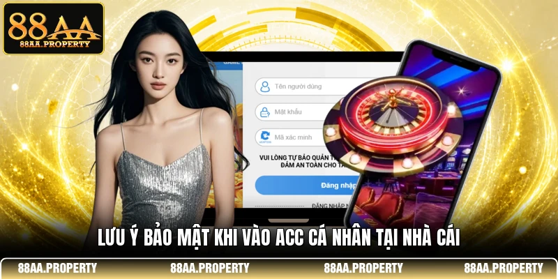 Lưu ý bảo mật khi vào acc cá nhân tại nhà cái